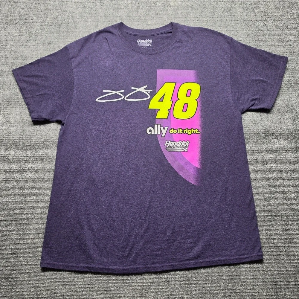 NASCAR Jimmie Johnson 48 Ally Racing Shirt Mens XL Purple Hendrick Motorsports